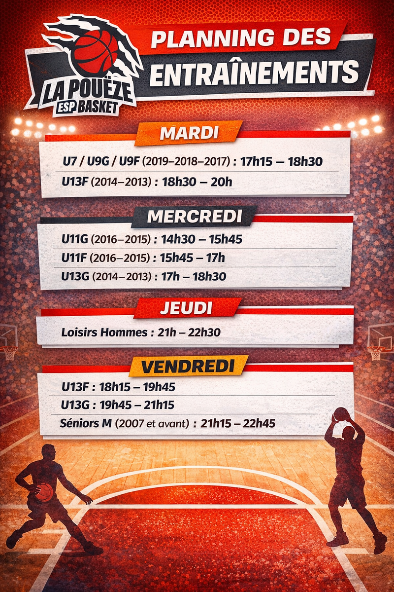 ENTRAÎNEMENTS 2025–2026