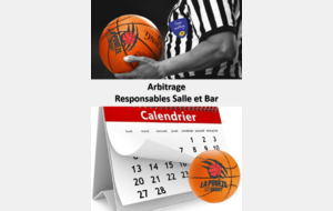 Arbitrage + Responsables Bar / Salle - 7 janvier au 15 mai 2023